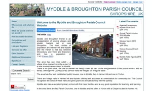 Myddle and Broughton Parish Council  website image