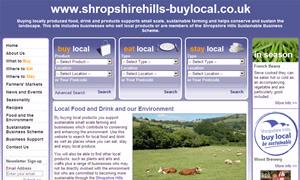 Shropshire Hills Buy Local website image